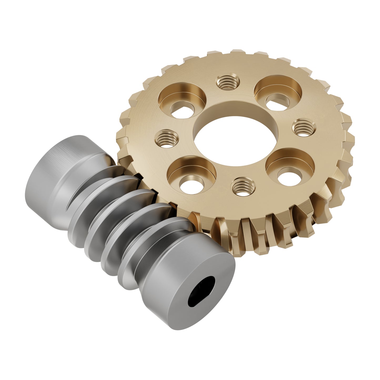 Worm Gear Set (28:1 Ratio, 6mm D-Bore Worm)