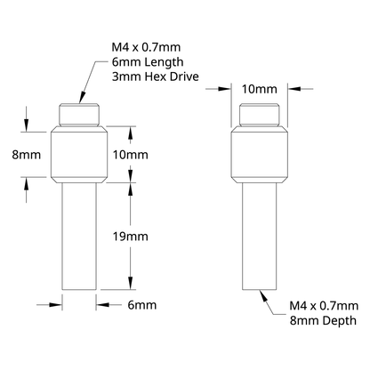 V-Wheel Standoff Kit (24mm Center Height)