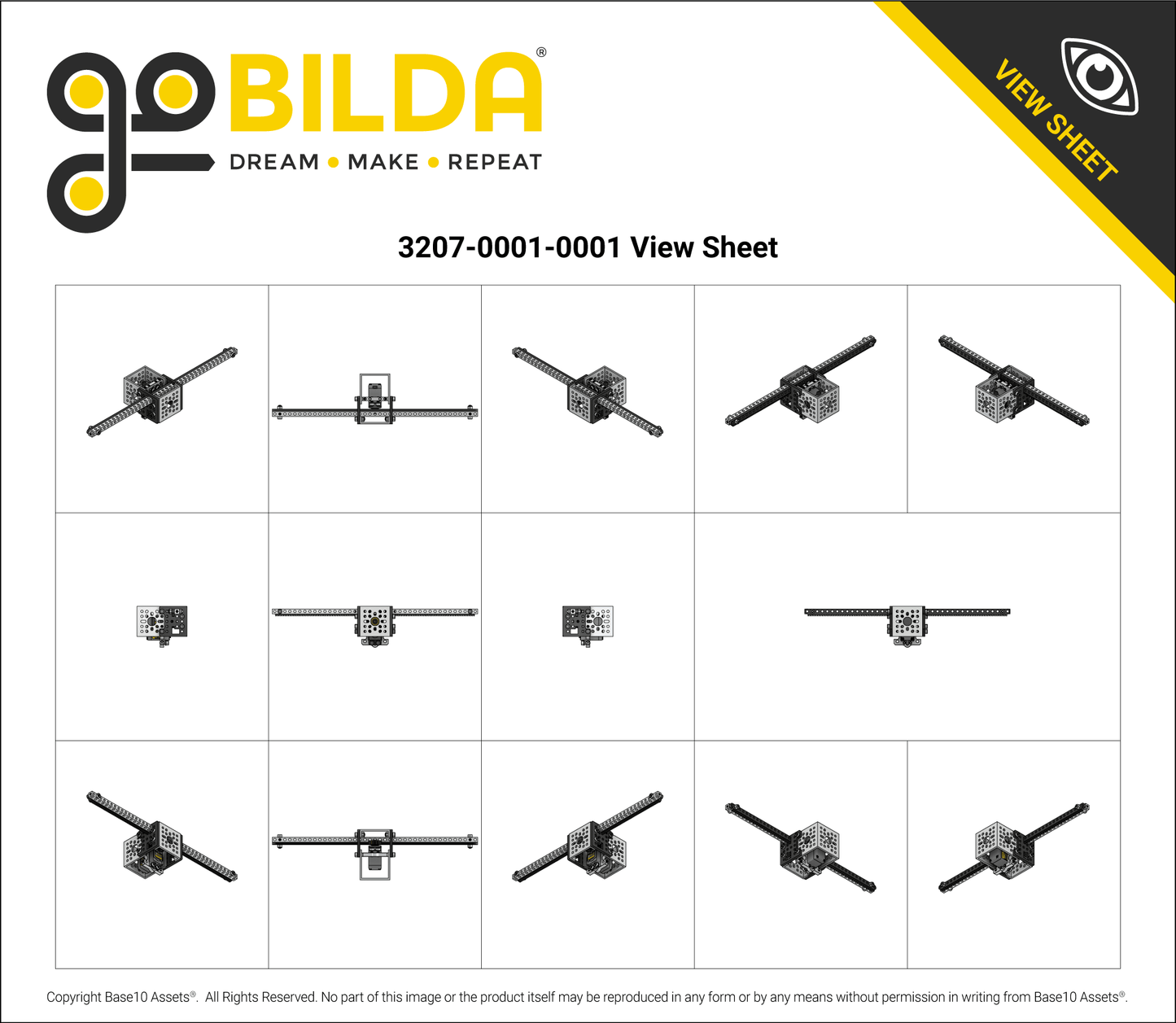 Servo-Driven Gear Rack Kit (27kg Thrust, 60 mm/sec, Single Gear Rack)