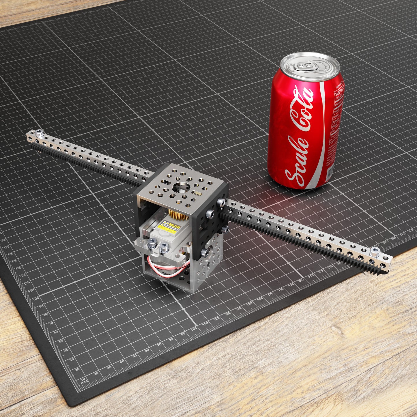 Servo-Driven Gear Rack Kit (27kg Thrust, 60 mm/sec, Single Gear Rack)