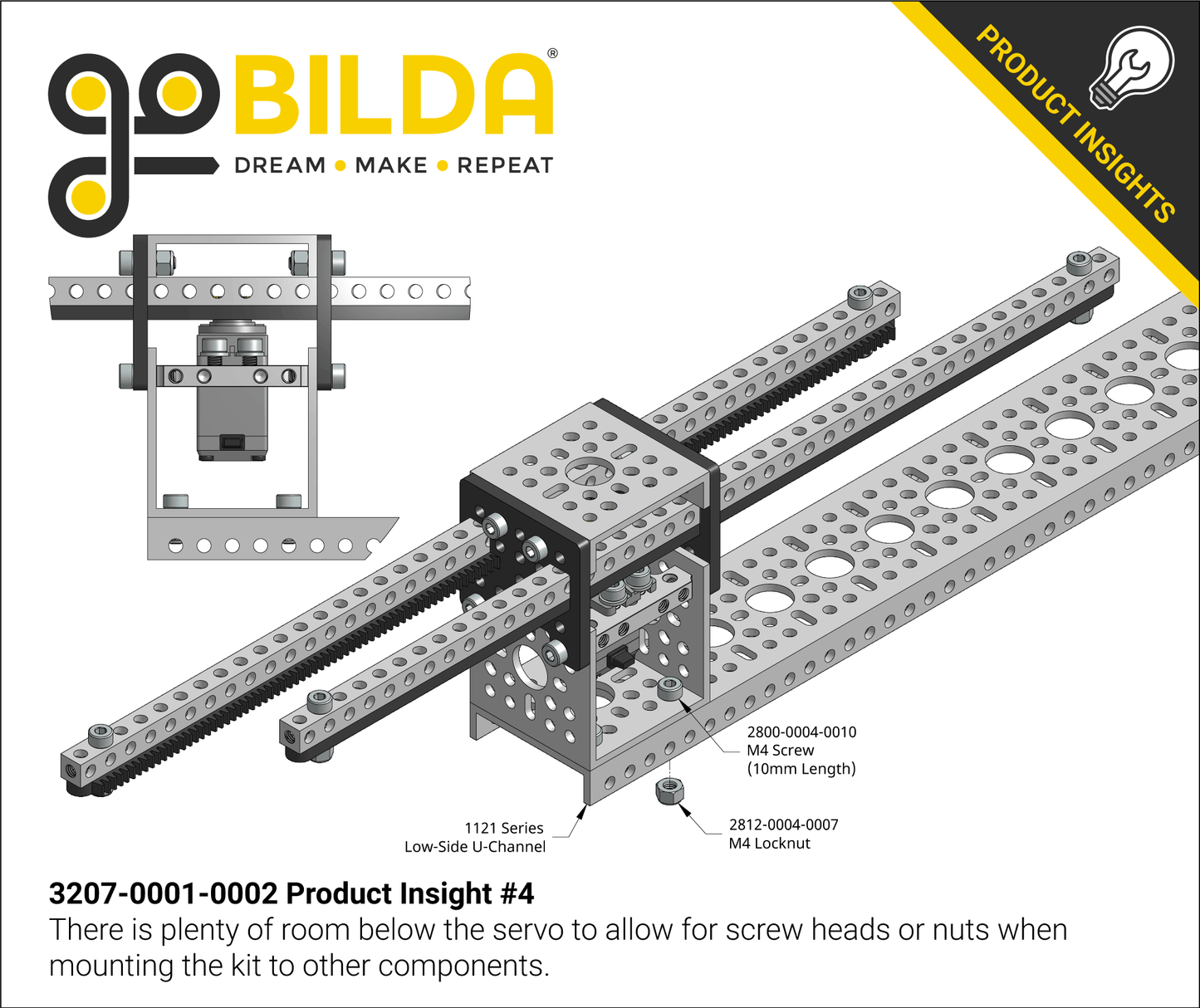 Servo-Driven Gear Rack Kit (27kg Thrust, 60 mm/sec, Dual Gear Rack)