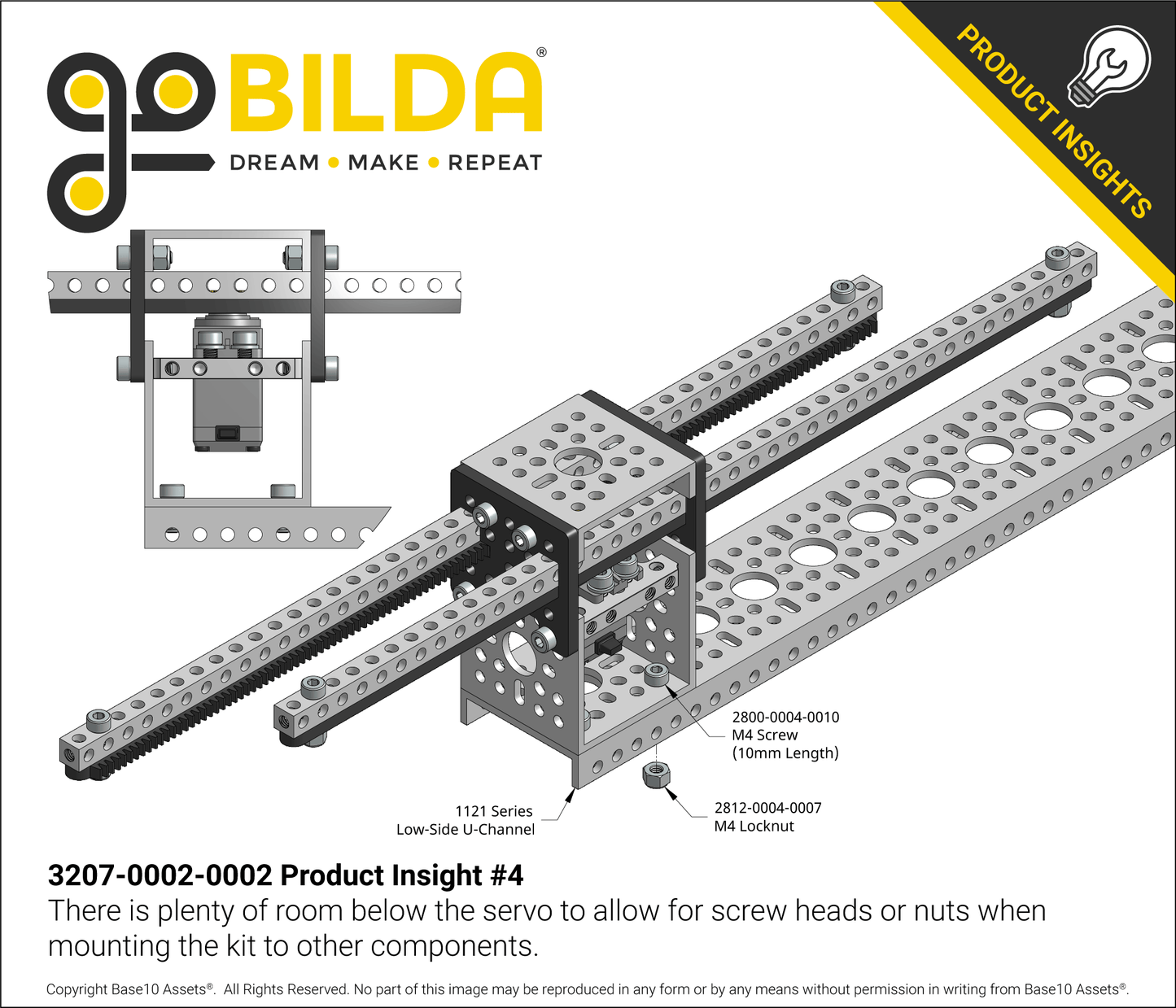 Servo-Driven Gear Rack Kit (11kg Thrust, 145 mm/sec, Dual Gear Rack)