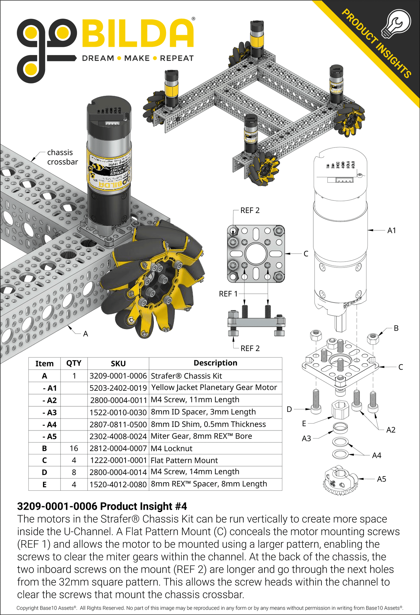 Strafer® Chassis Kit (96mm Mecanum Wheels)