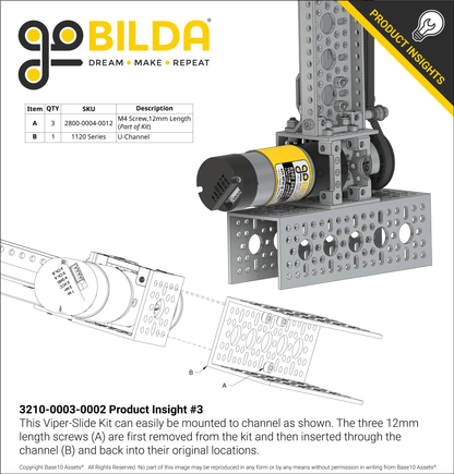 2 Stage Viper-Slide Kit (Belt-Driven, 336mm Slides)