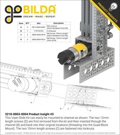 4 Stage Viper-Slide Kit (Belt-Driven, 336mm Slides)