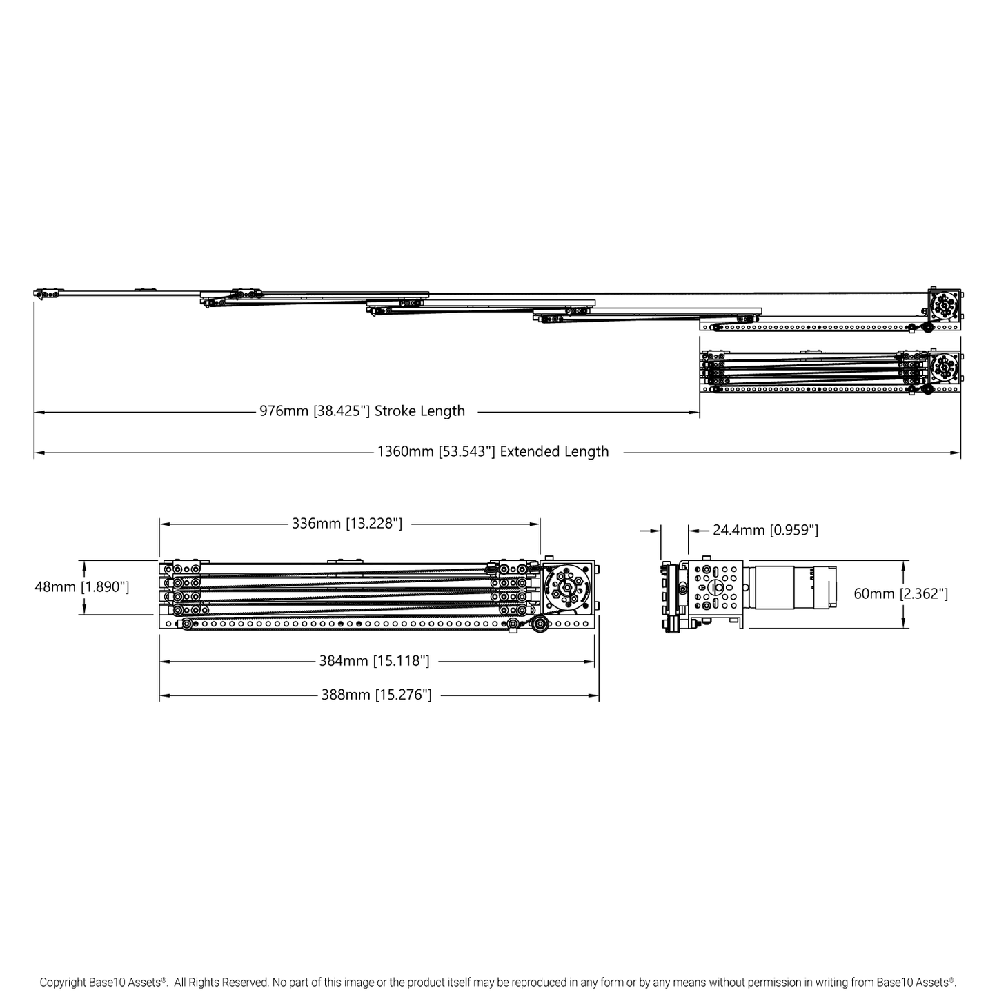 4 Stage Viper-Slide Kit (Belt-Driven, 336mm Slides)