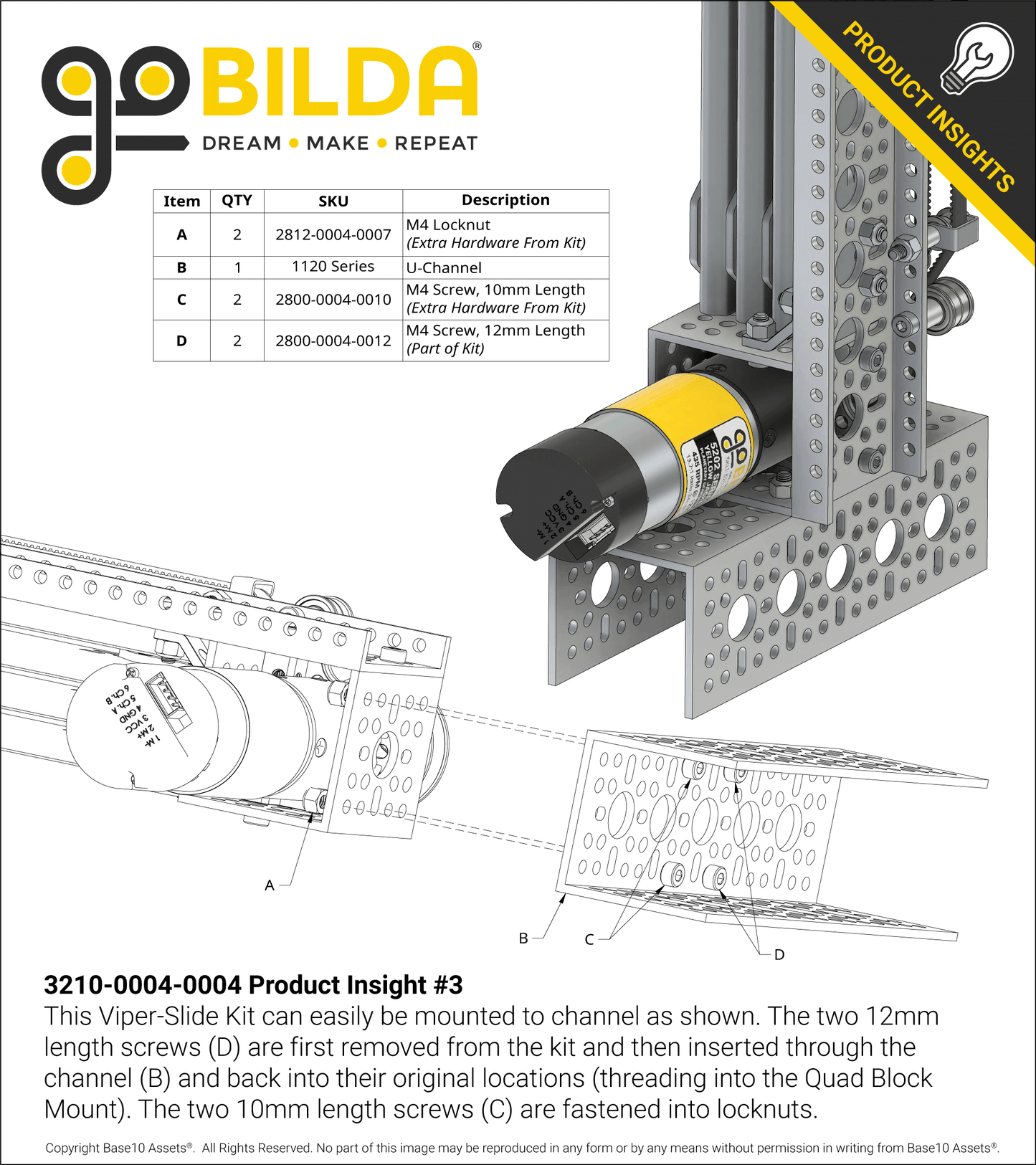 4 Stage Viper-Slide Kit (Belt-Driven, 240mm Slides)