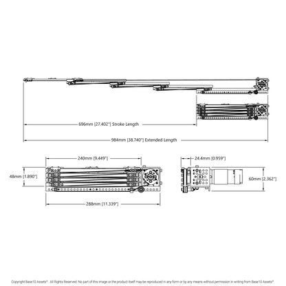 4 Stage Viper-Slide Kit (Belt-Driven, 240mm Slides)