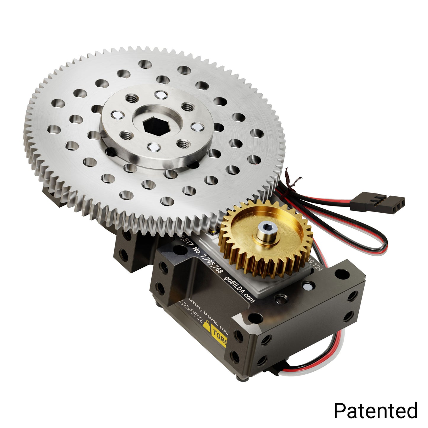 Stingray-3 Servo Gearbox (0.51 sec/60°, 20RPM, 1050 oz-in Torque, 600° Rotation)