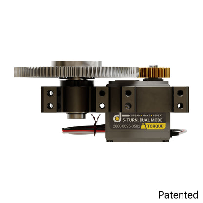 Stingray-4 Servo Gearbox (0.68 sec/60°, 15 RPM, 1400 oz-in Torque, 450° Rotation) Continuous Mode