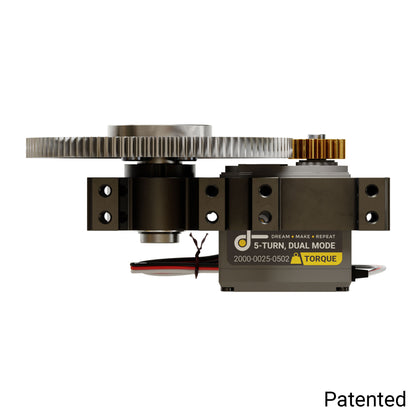 Stingray-5 Servo Gearbox (0.85 sec/60°, 12 RPM, 1750 oz-in Torque, 360° Rotation) Continuous Mode