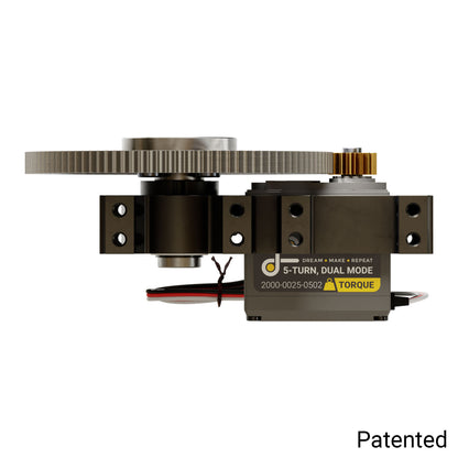 Stingray-7 Servo Gearbox (1.19 sec/60°, 8.6 RPM, 2450 oz-in Torque, 257° Rotation) Continuous Mode