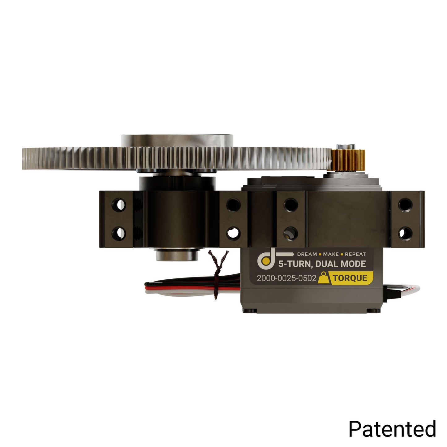 Stingray-9 Servo Gearbox (1.53 sec/60°, 6.7 RPM, 3150 oz-in Torque, 200° Rotation) Continuous Mode