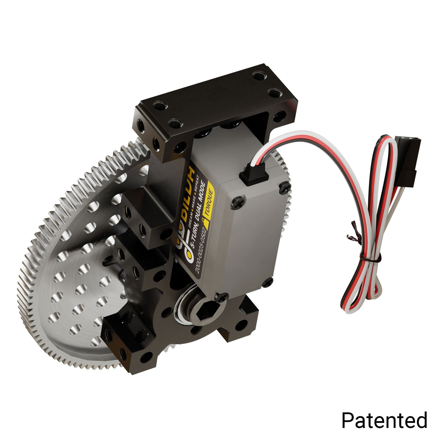 Stingray-9 Servo Gearbox (1.53 sec/60°, 6.7 RPM, 3150 oz-in Torque, 200° Rotation) Continuous Mode