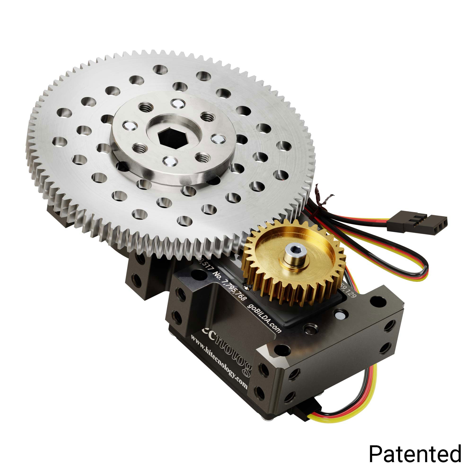 Gobilda Shark-3 Servo Gearbox (0.42 sec/60°, 24 RPM, 1416 oz-in Torque ...