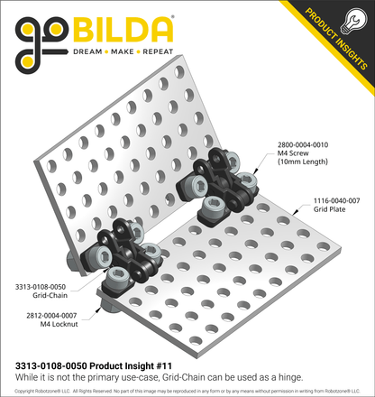 3313 Series 8mm Pitch Grid-Chain (50 Pack)