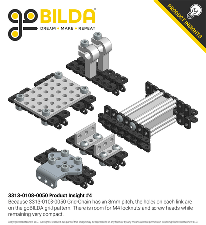 3313 Series 8mm Pitch Grid-Chain (50 Pack)