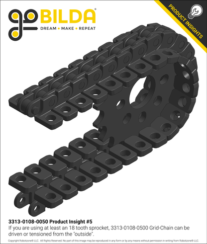 3313 Series 8mm Pitch Grid-Chain (50 Pack)