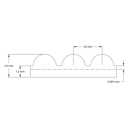 3403 Series 3mm HTD Pitch Timing Belt (15mm Width, 204mm Pitch Length, 68 Tooth)