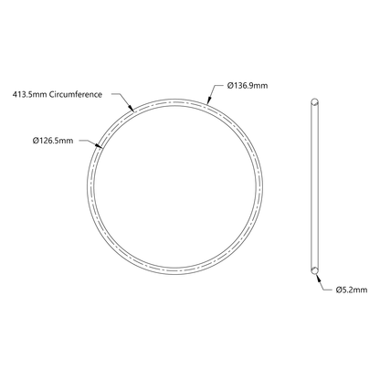 3405 Series Round Belt (5mm Cord Diameter, 414mm Circumference)