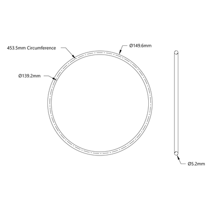 3405 Series Round Belt (5mm Cord Diameter, 454mm Circumference)