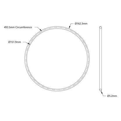 3405 Series Round Belt (5mm Cord Diameter, 494mm Circumference)