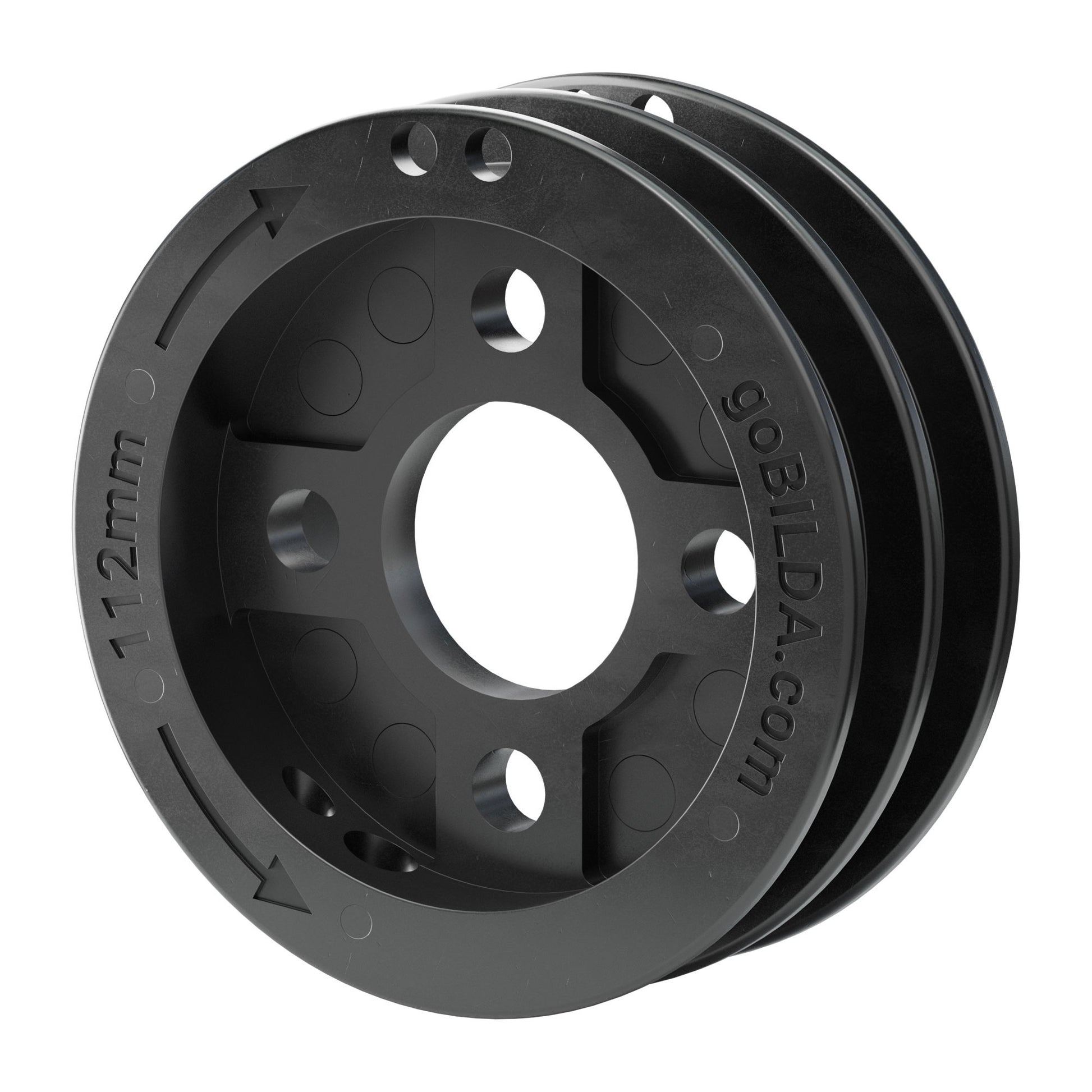 3407 Series Hub-Mount Winch Pulley (Dual Spool, 112mm Circumference)