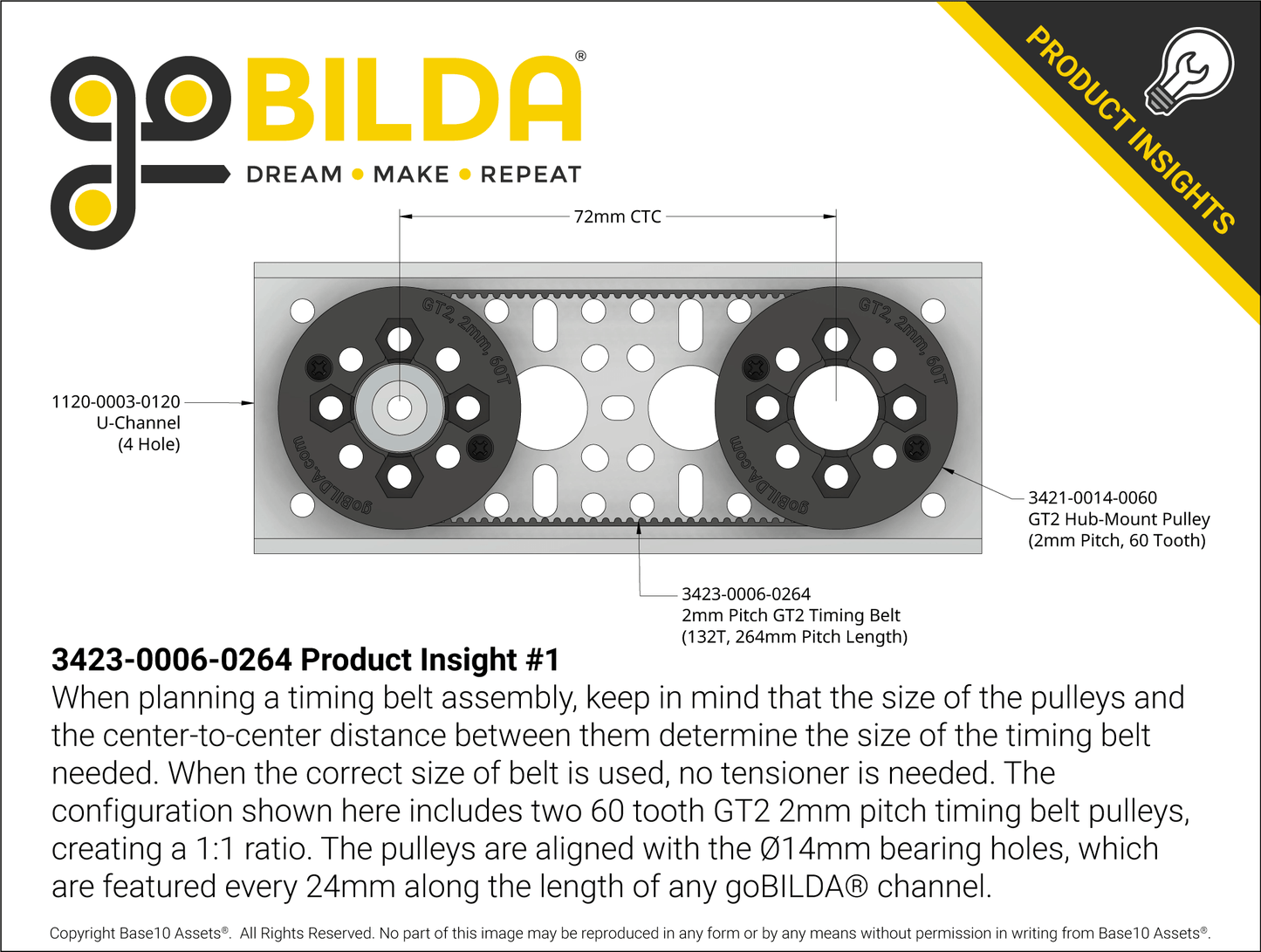 2mm Pitch GT2 Timing Belt (6mm Width, 264mm Pitch Length, 132 Tooth)