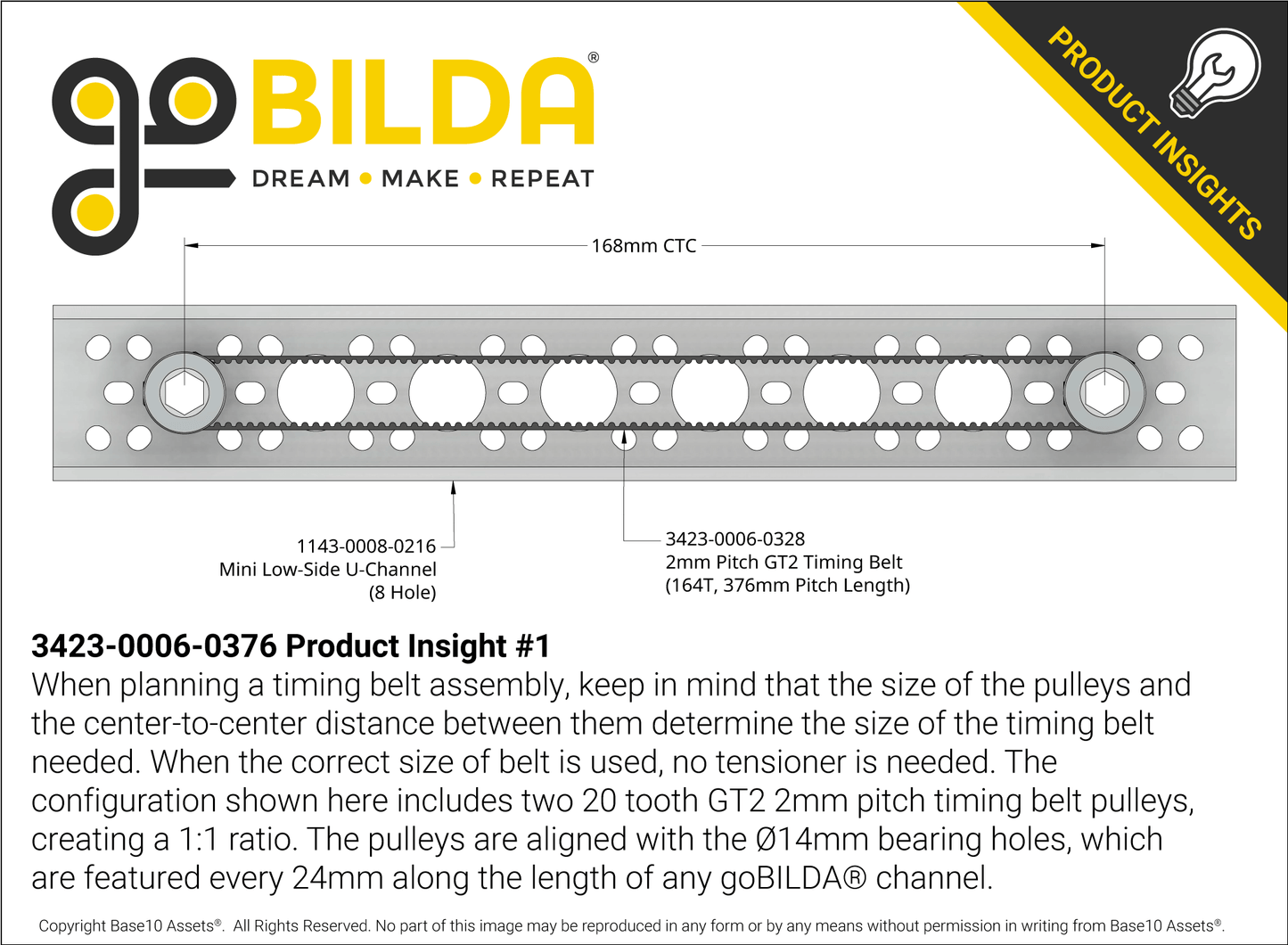 2mm Pitch GT2 Timing Belt (6mm Width, 376mm Pitch Length, 188 Tooth)