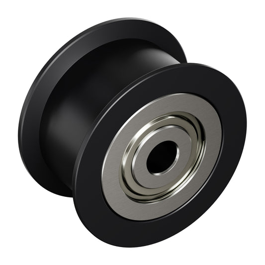 Dual-Bearing Timing Belt Idler Pulley (4mm Bore, 18.5mm Diameter, 9.5mm Inside Width)