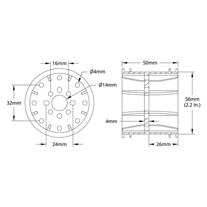 3605 Series Hurricane Rim - 2 Pack