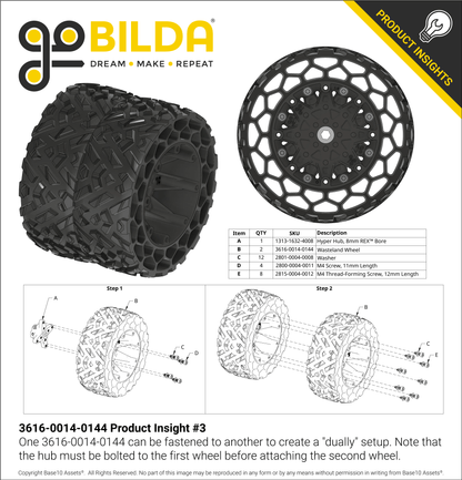 Wasteland Wheel (144mm Diameter, 52mm Width)