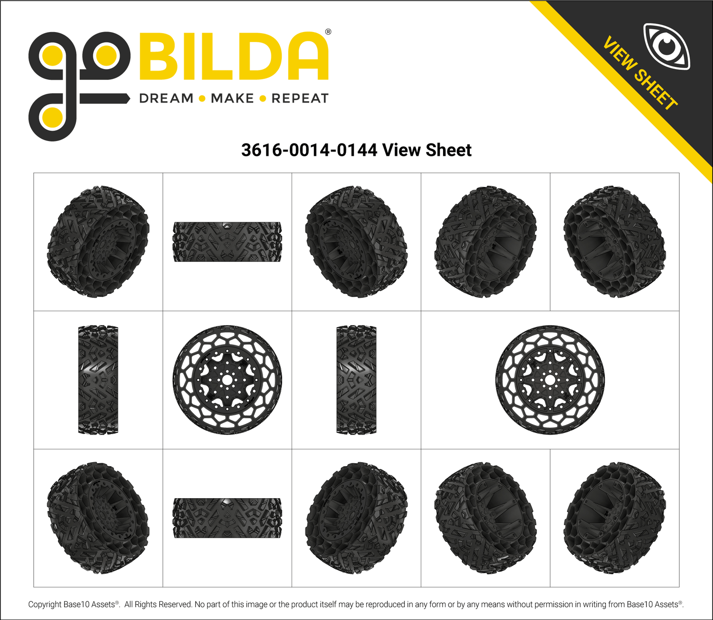 Wasteland Wheel (144mm Diameter, 52mm Width)