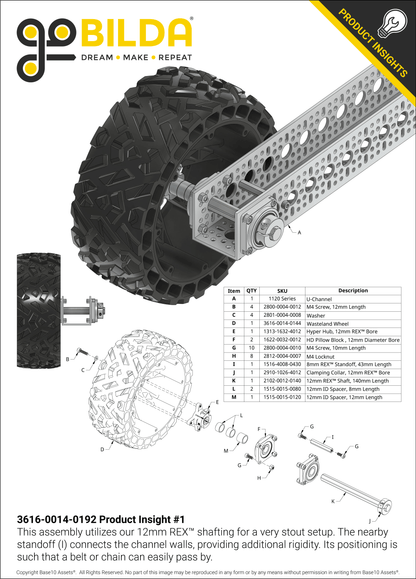 Wasteland Wheel (192mm Diameter, 72mm Width)