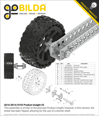 Wasteland Wheel (192mm Diameter, 72mm Width)