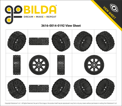 Wasteland Wheel (192mm Diameter, 72mm Width)