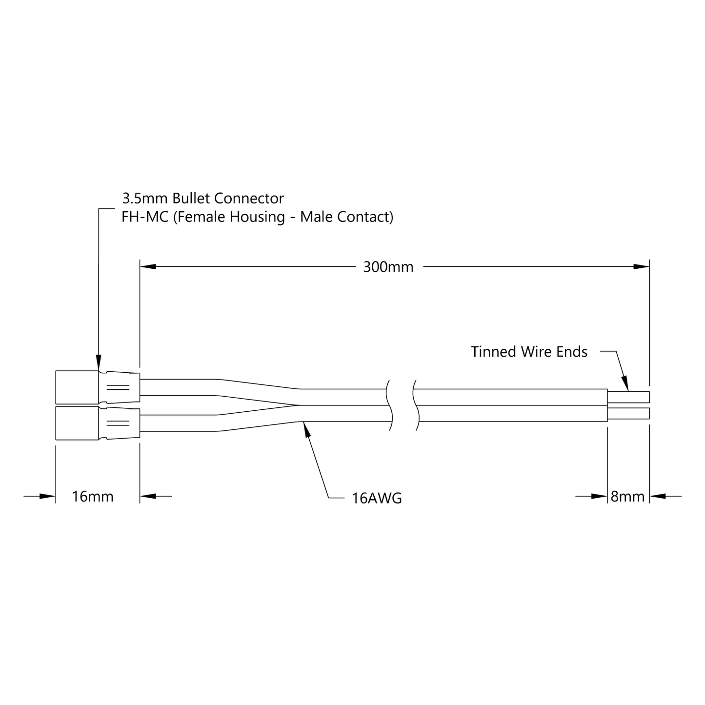 3.5mm Bullet Lead (FH-MC, 300mm Length)