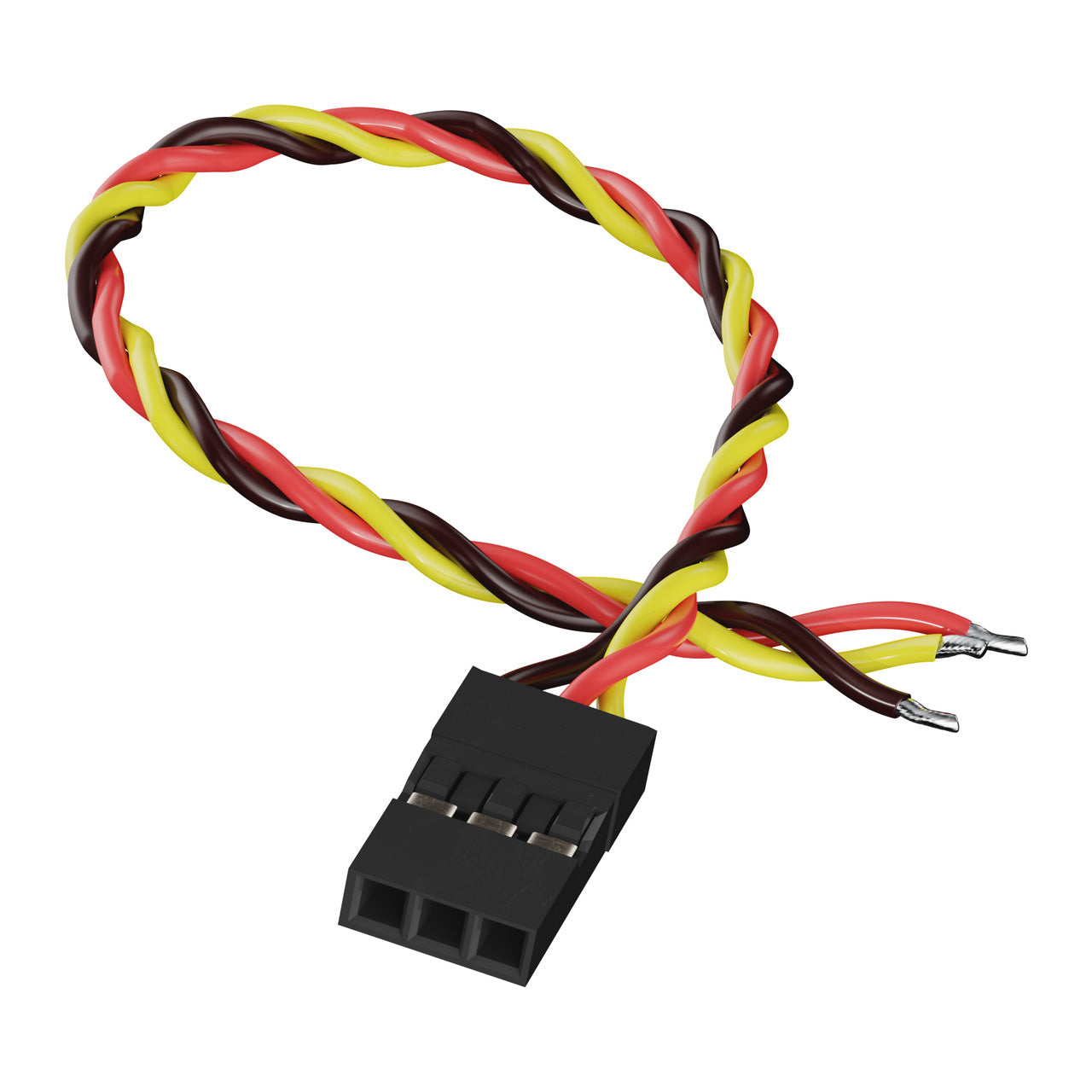 3800-0017-0100 - 3-Pos TJC8 Servo Lead (MH-FC, 100mm Length) - 2 Pack