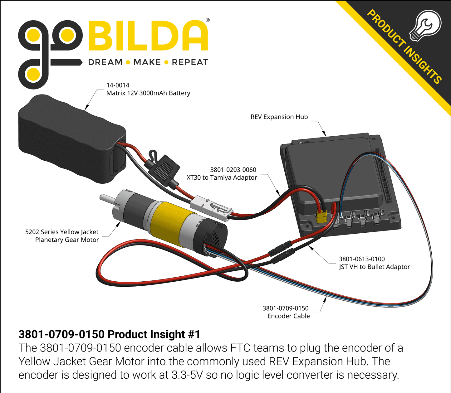 4-Pos JST PH [MH-FC] to 4-Pos JST XH [MH-FC] Adaptor (150mm Length)