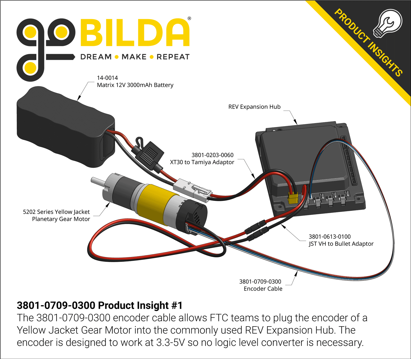 4-Pos JST PH [MH-FC] to 4-Pos JST XH [MH-FC] Adaptor (300mm Length)