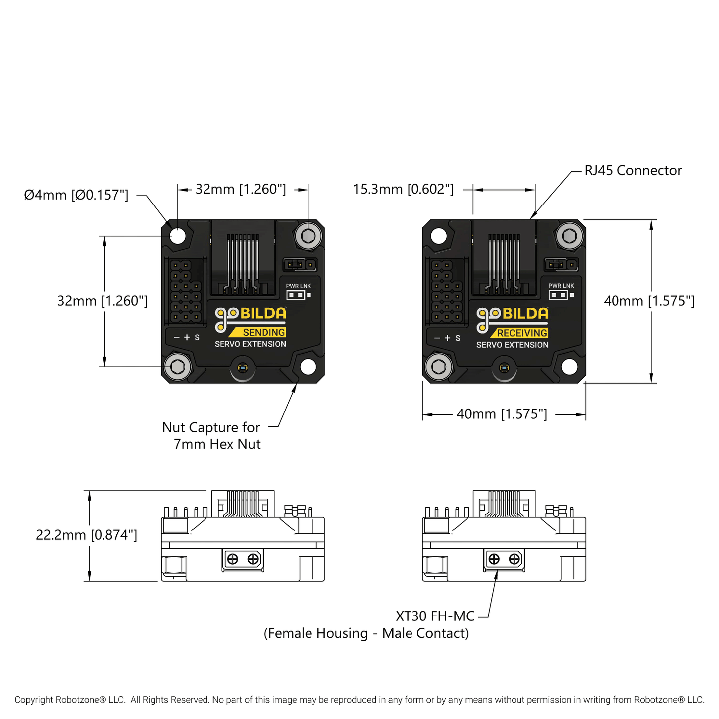 4 Channel Servo Extension via CAT6