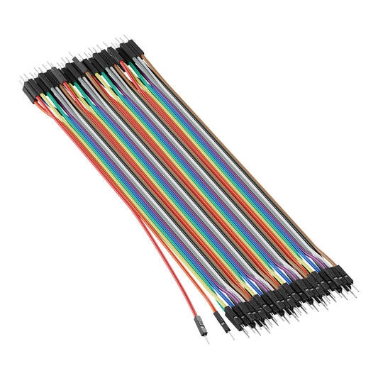 3804-2020-0020 -  Male to Male Jumper Wire (Multicolor, 20cm Length) - 40 Pack