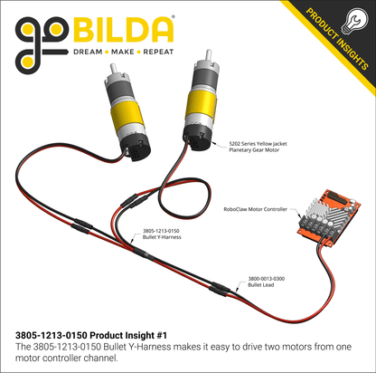 3.5mm Bullet Y-Harness (Single FH-MC to Dual MH-FC, 150mm Length)