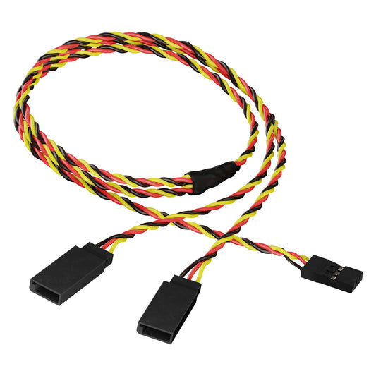 3805-1718-0450 - 3-Pos TJC8 Servo Y-Harness (Single MH-FC to Dual FH-MC, 450mm Length)