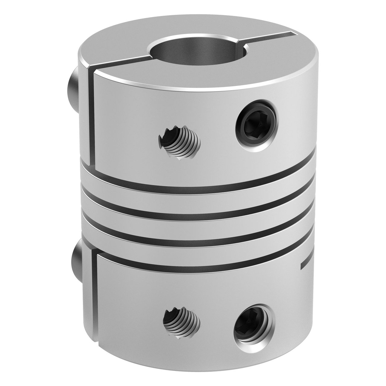 4002 Series Flexible Clamping Shaft Coupler (5mm Round Bore to 8mm Round Bore)