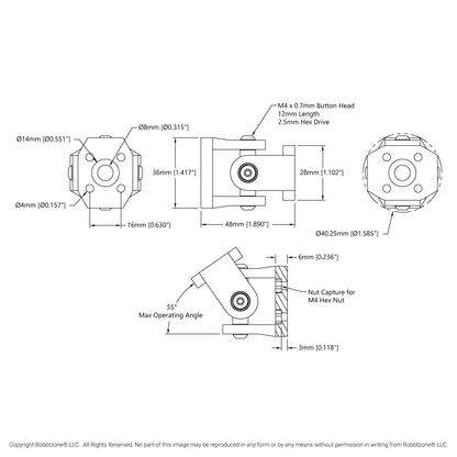 4005 Series Pattern Mount Universal Joint (16-1)