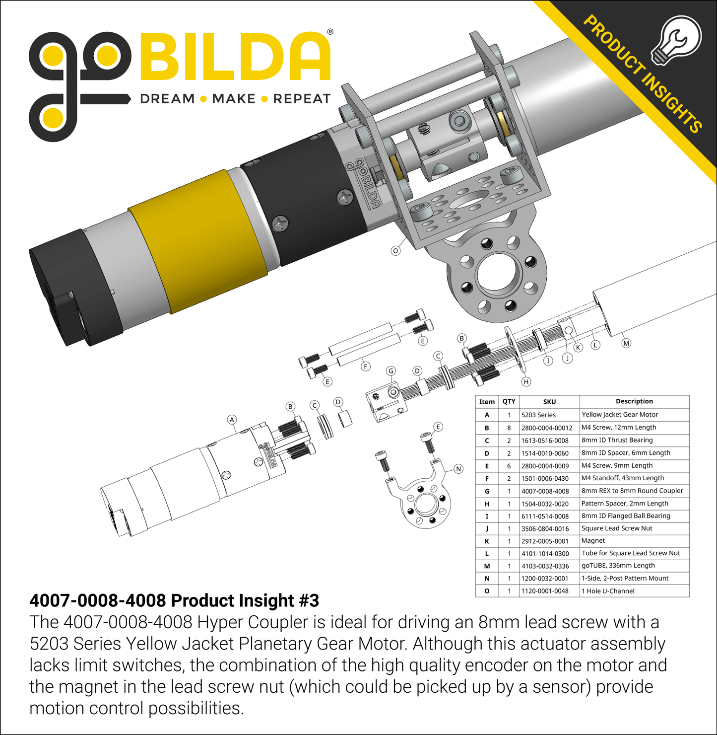 4007 Series Hyper Coupler (8mm Round Bore to 8mm REX™ Bore)