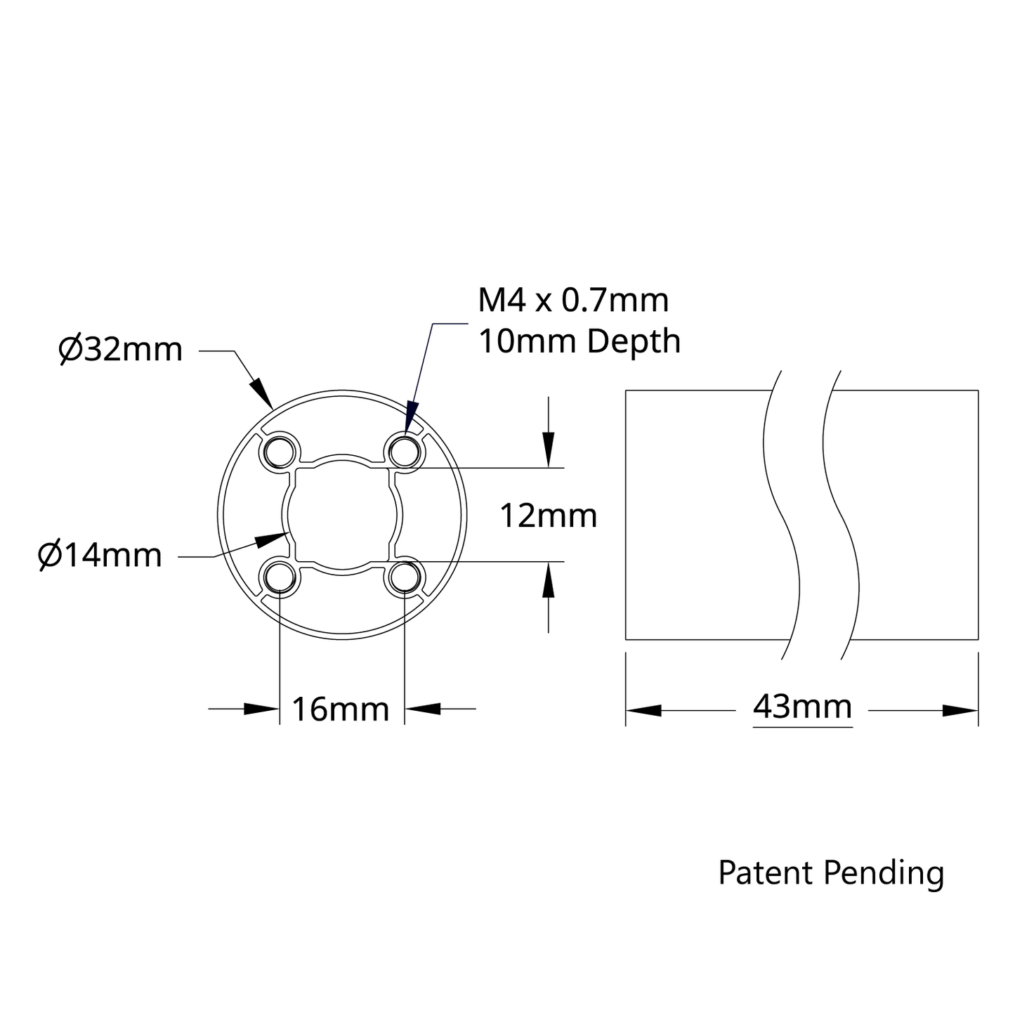 4103 Series goTUBE (43mm Length)