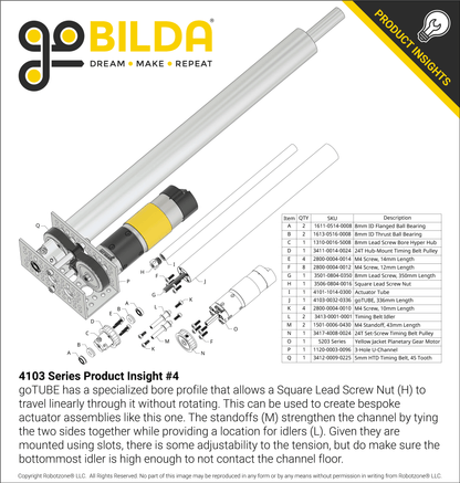 4103 Series goTUBE (1200mm Length)