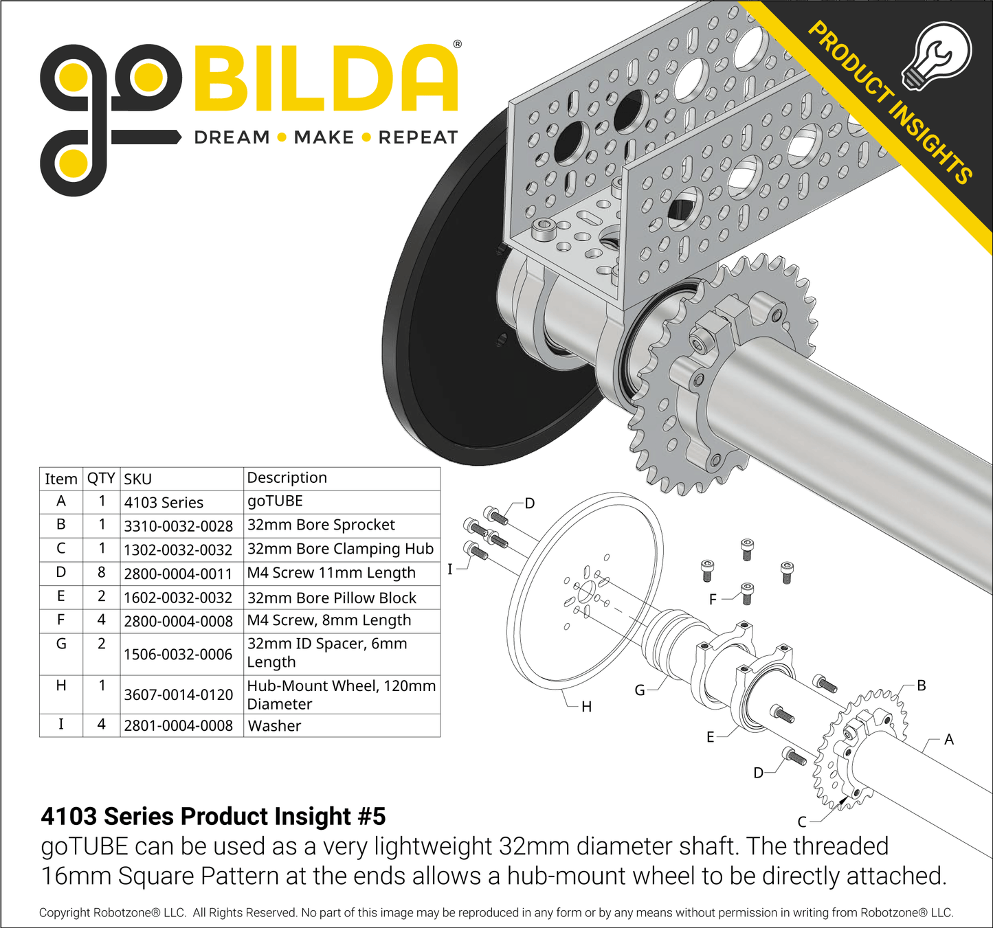 4103 Series goTUBE (43mm Length)